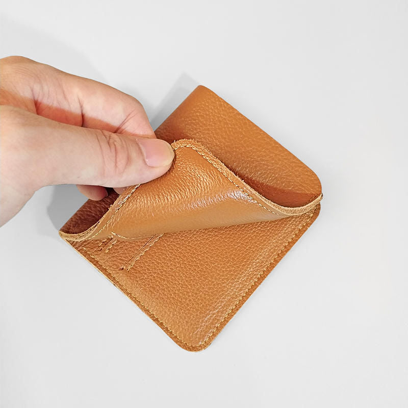 Texturiertes Leder Bi-Fold Geldbeutel Karnz