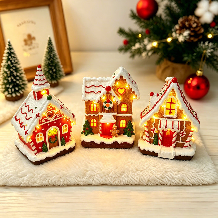 Leuchtendes Weihnachtsdorfdhaus Karnz