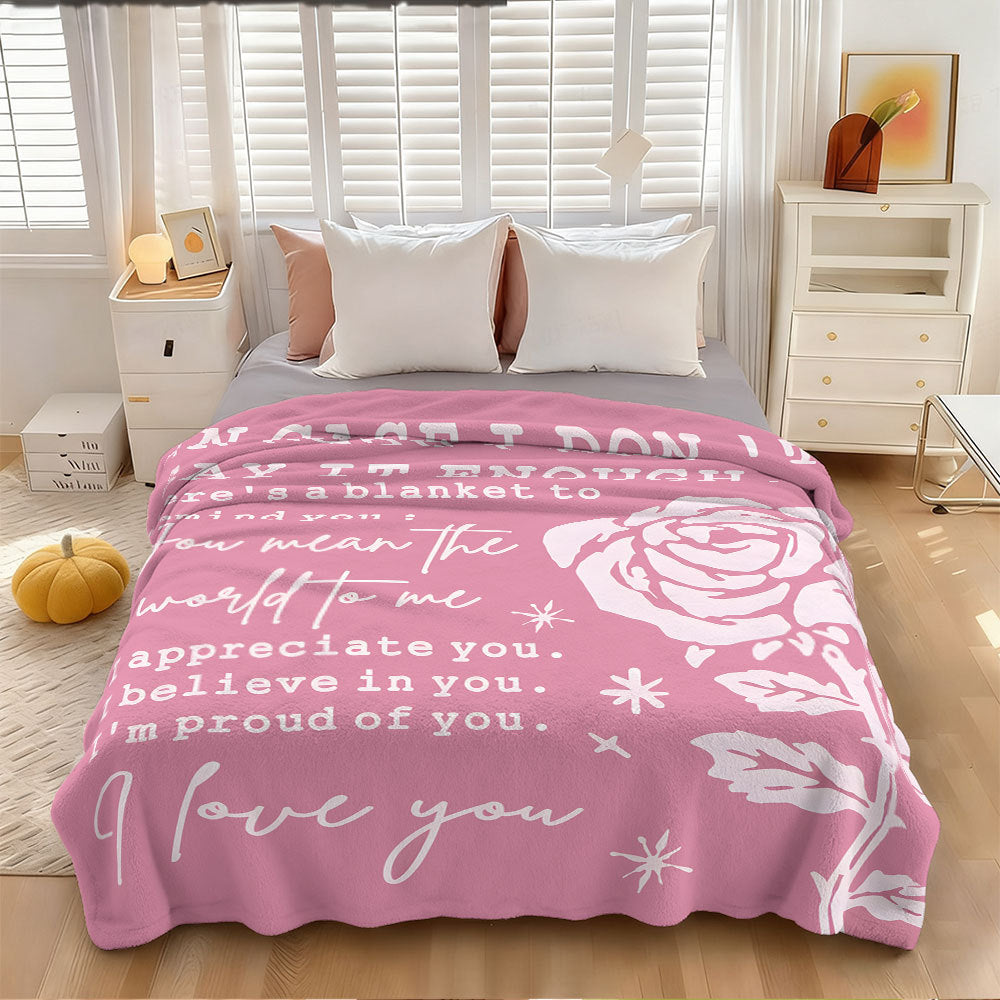 Inspirierende Botschaft Fleece-Decke