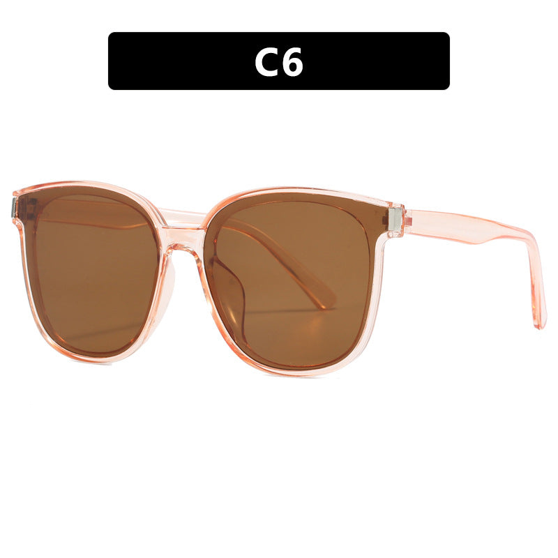 Damen modische Sonnenbrille mit hochwertigem, transparentem Kunststoffrahmen Karnz