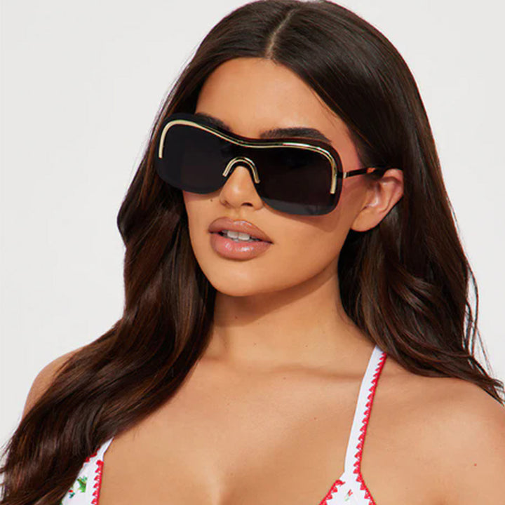 Damen Oversized Fashion Sonnenbrille Karnz