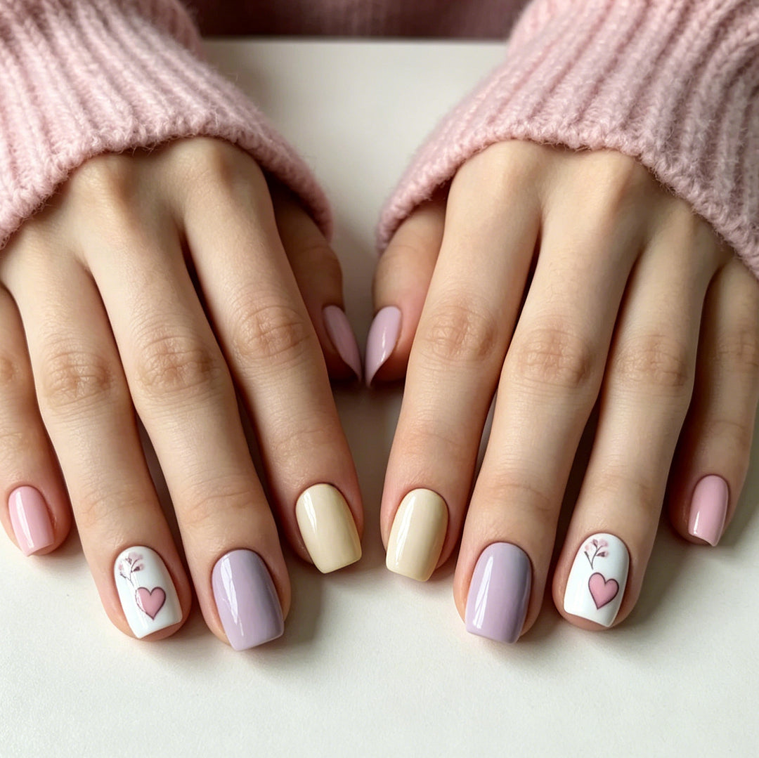Künstlerische Herz-Design Nagelkunst Verbesserungen Karnz