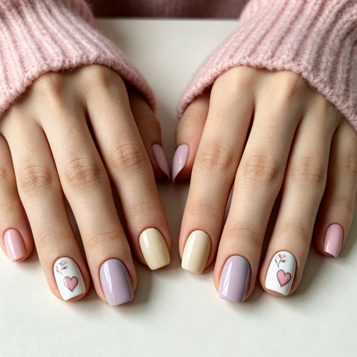 Künstlerische Herz-Design Nagelkunst Verbesserungen Karnz