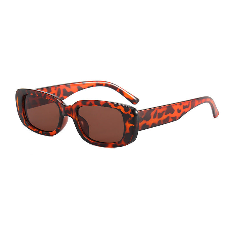 Damen modische Retro-Sonnenbrille mit rechteckigem Rahmen Karnz