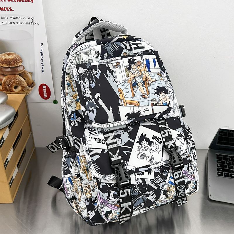 Rucksack Im Comic-Design mit Weichem Plüschanhänger Karnz