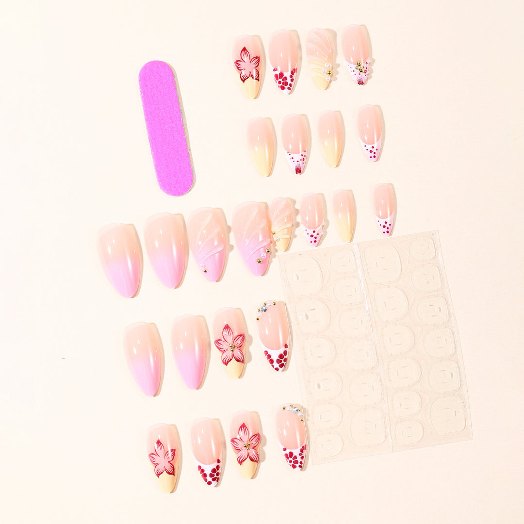 Künstlerisches Floral-Nageldesign-Kit Karnz