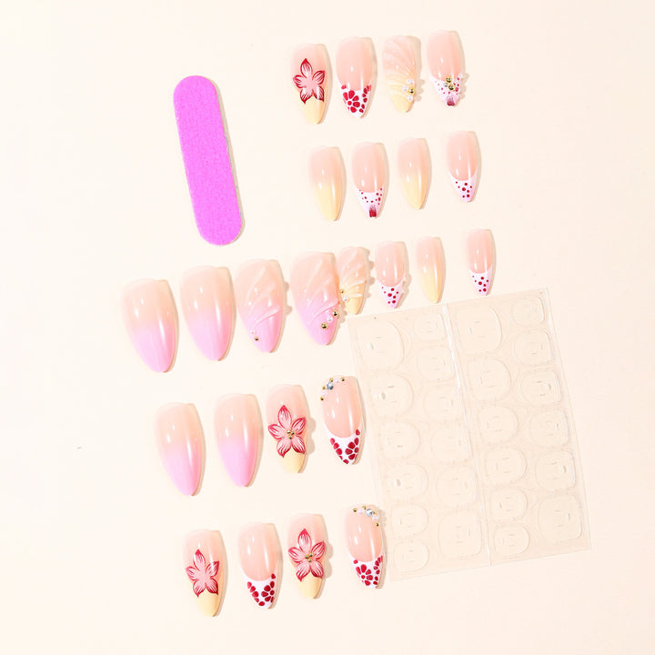 Künstlerisches Floral-Nageldesign-Kit Karnz
