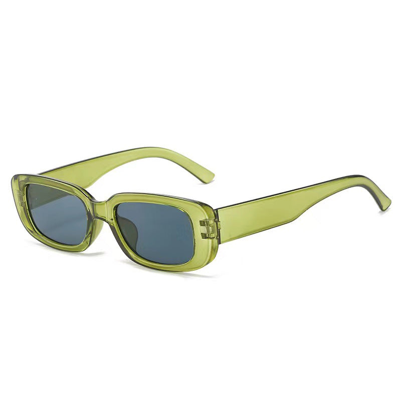 Damen Modische rechteckige Sonnenbrille mit verstellbaren Nasenstege Karnz