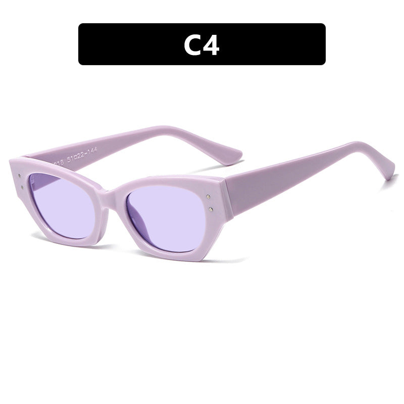 Damen trendige Cat-Eye Sonnenbrille mit elegantem Kunststoffrahmen Karnz