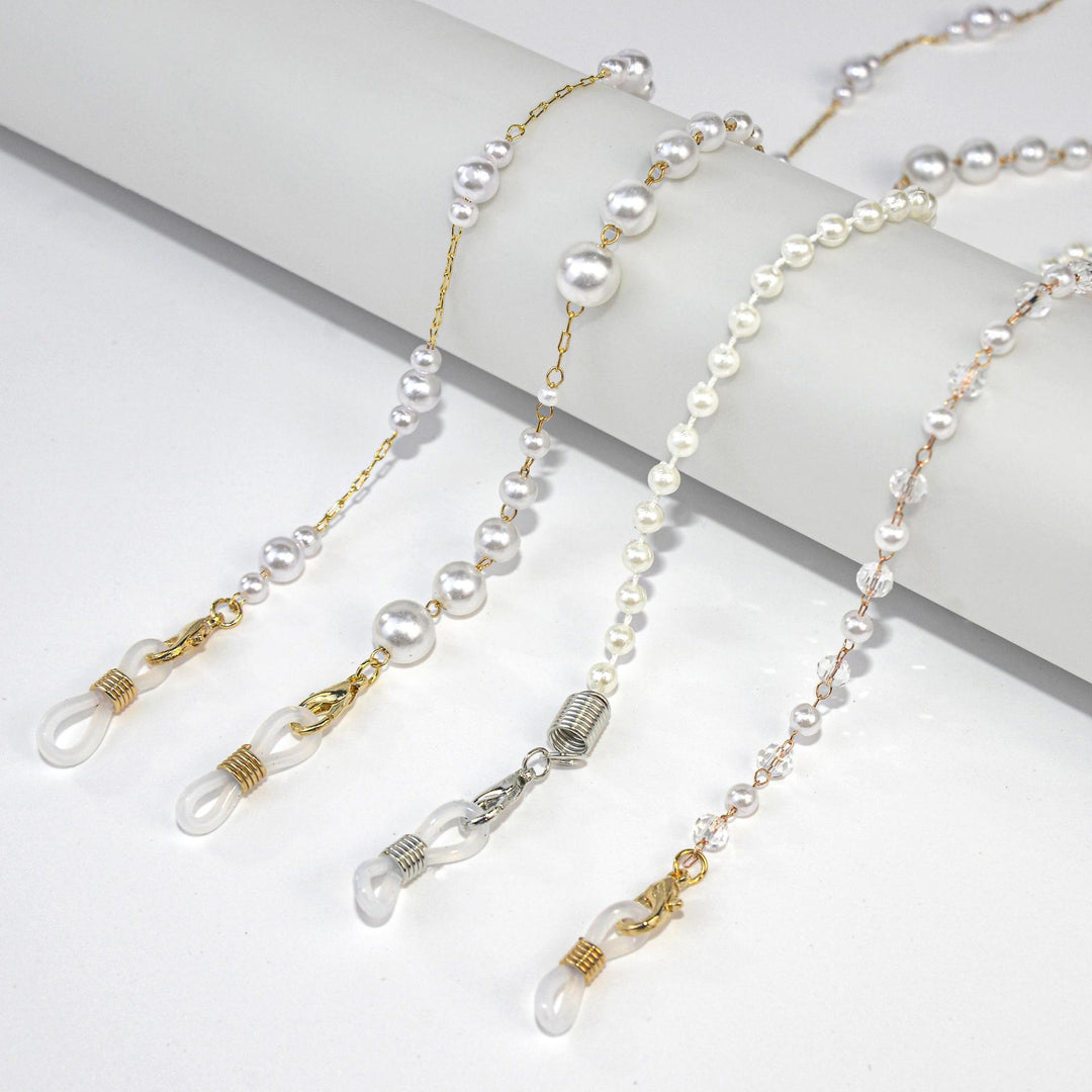 Elegante Perlenbesetzte Brillenkette Karnz