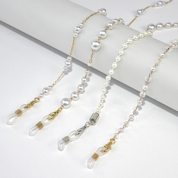Elegante Perlenbesetzte Brillenkette Karnz