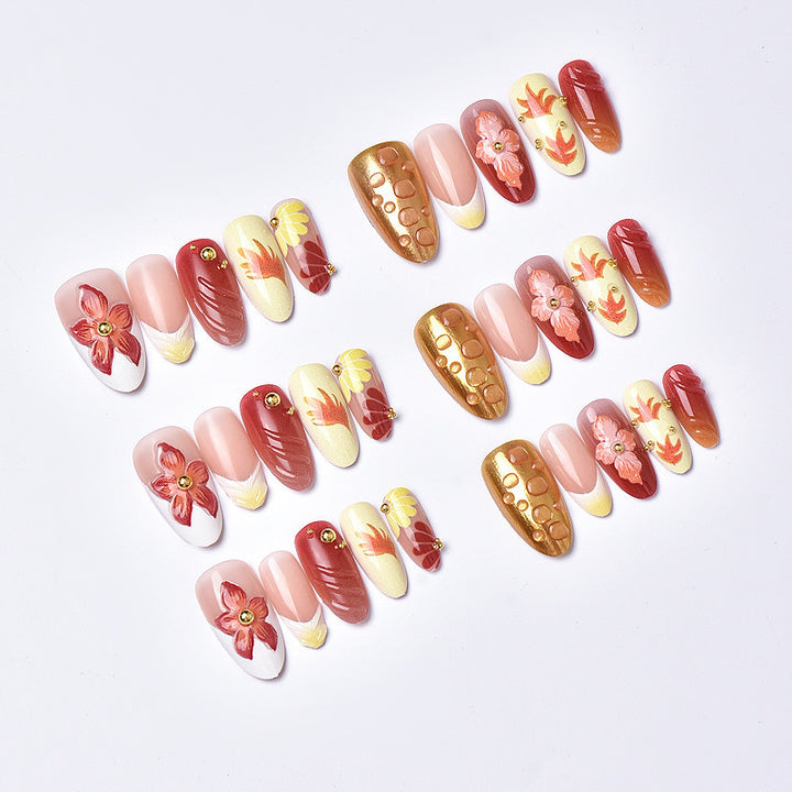 Künstlerische Floral Press-On Nail Kollektion