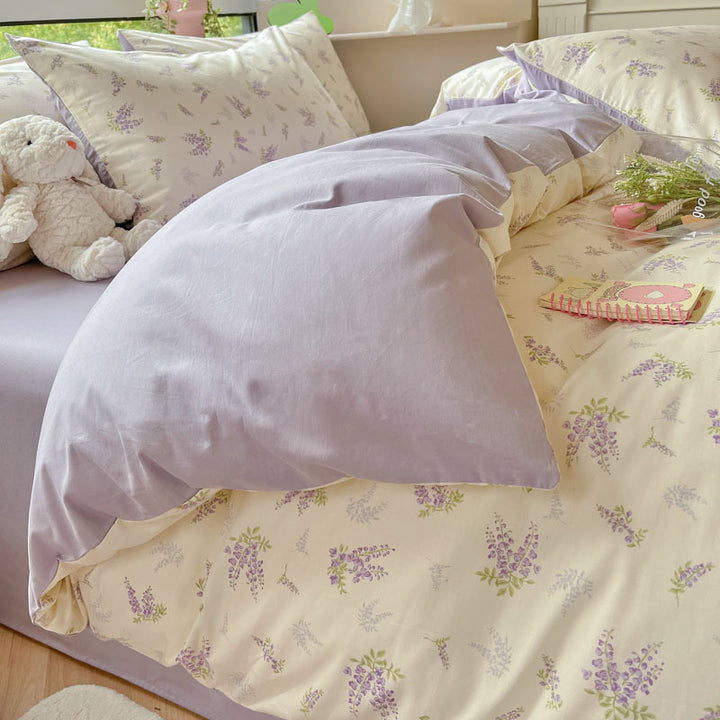 Floral Print Bettbezug Set