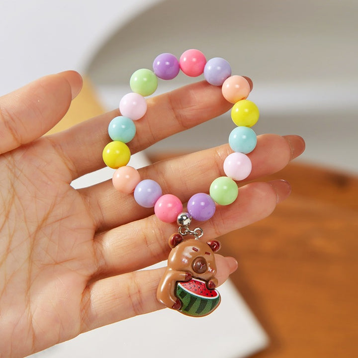 Buntes Kinderarmband mit Bearbeitetem Anhänger Karnz