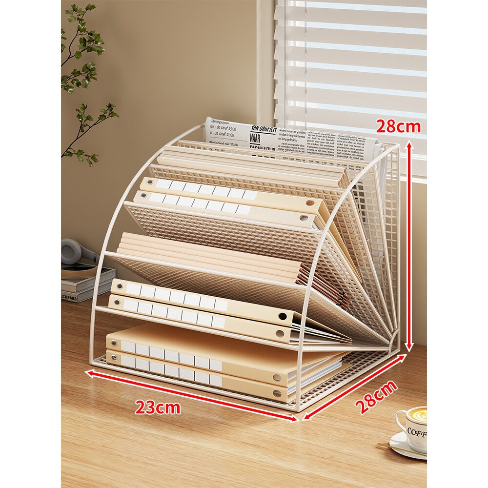 Multi-Tier Winkel Metallnetz Desktop Datei- und Ordnerorganisator