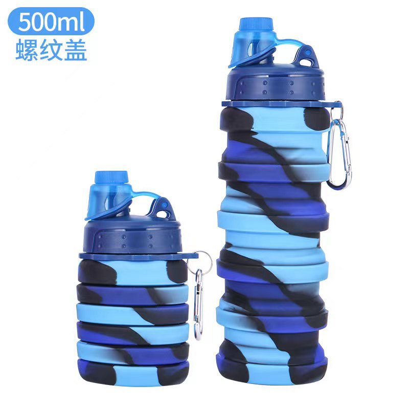 Unisex Faltbare Sporttrinkflasche mit Karabinerhaken Karnz