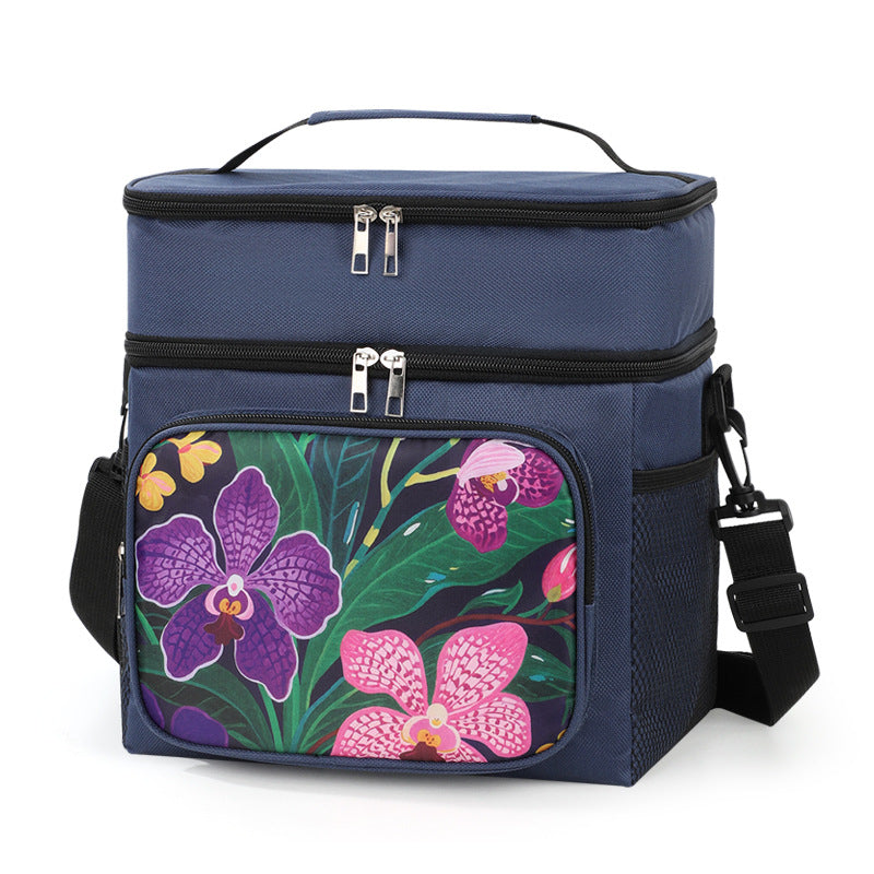 Stilvolle Blumengestaltung Isolierte Lunch-Tasche