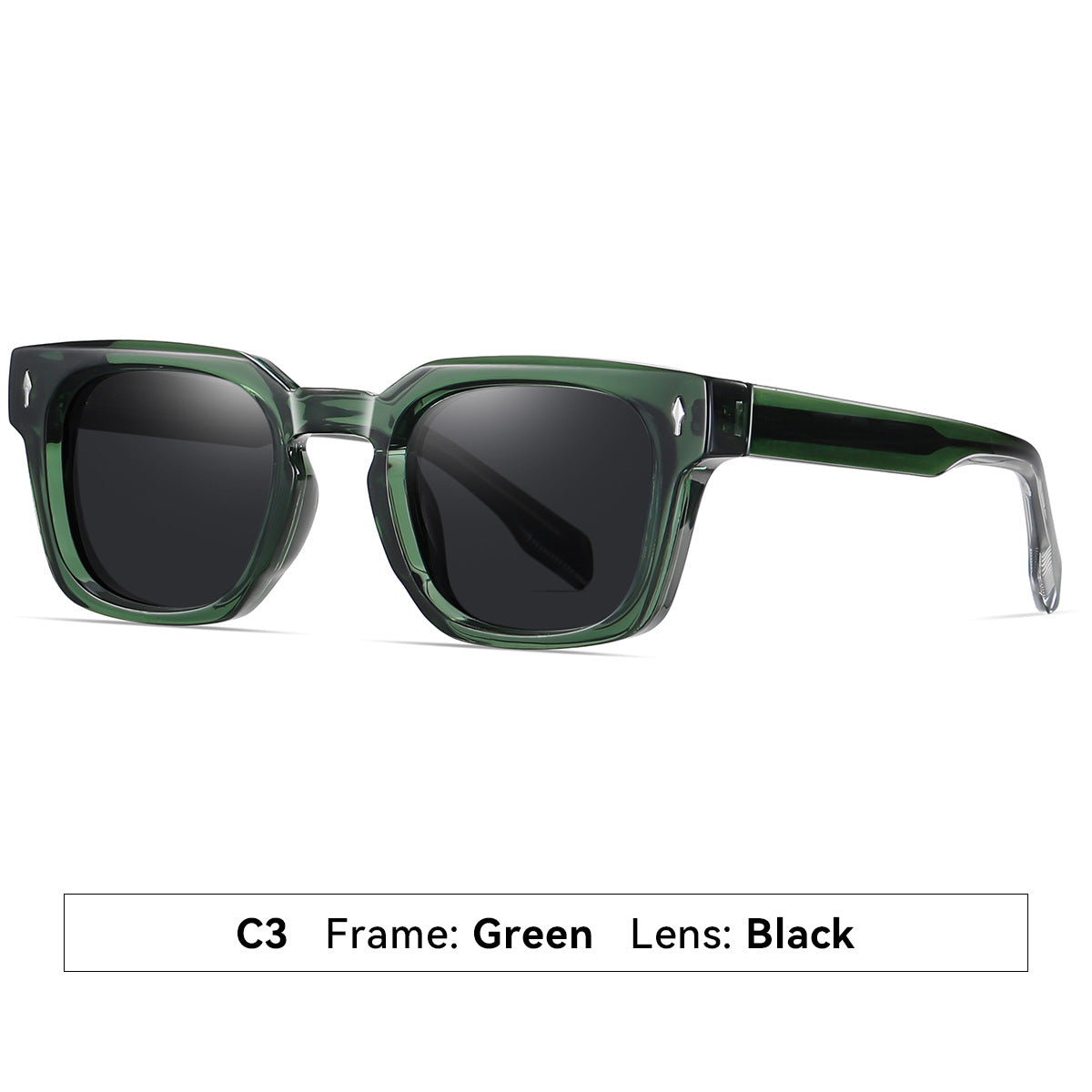 Damen modische Sonnenbrille mit quadratischem Rahmen und verlaufenden Gläsern Karnz