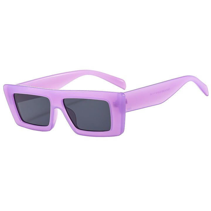 Damen Modische rechteckige Sonnenbrille im modernen Design Karnz