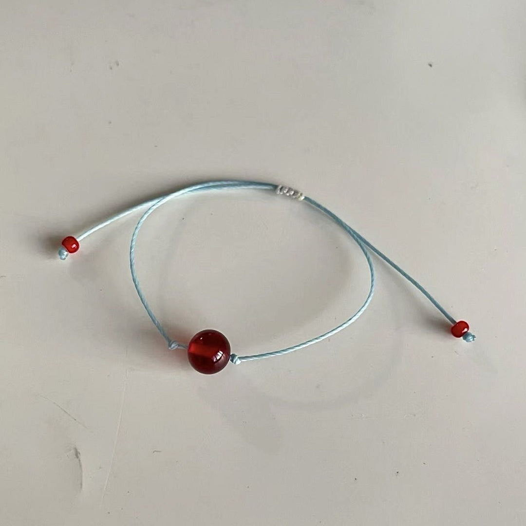 Verstellbares Schnur- und Edelsteinarmband Karnz