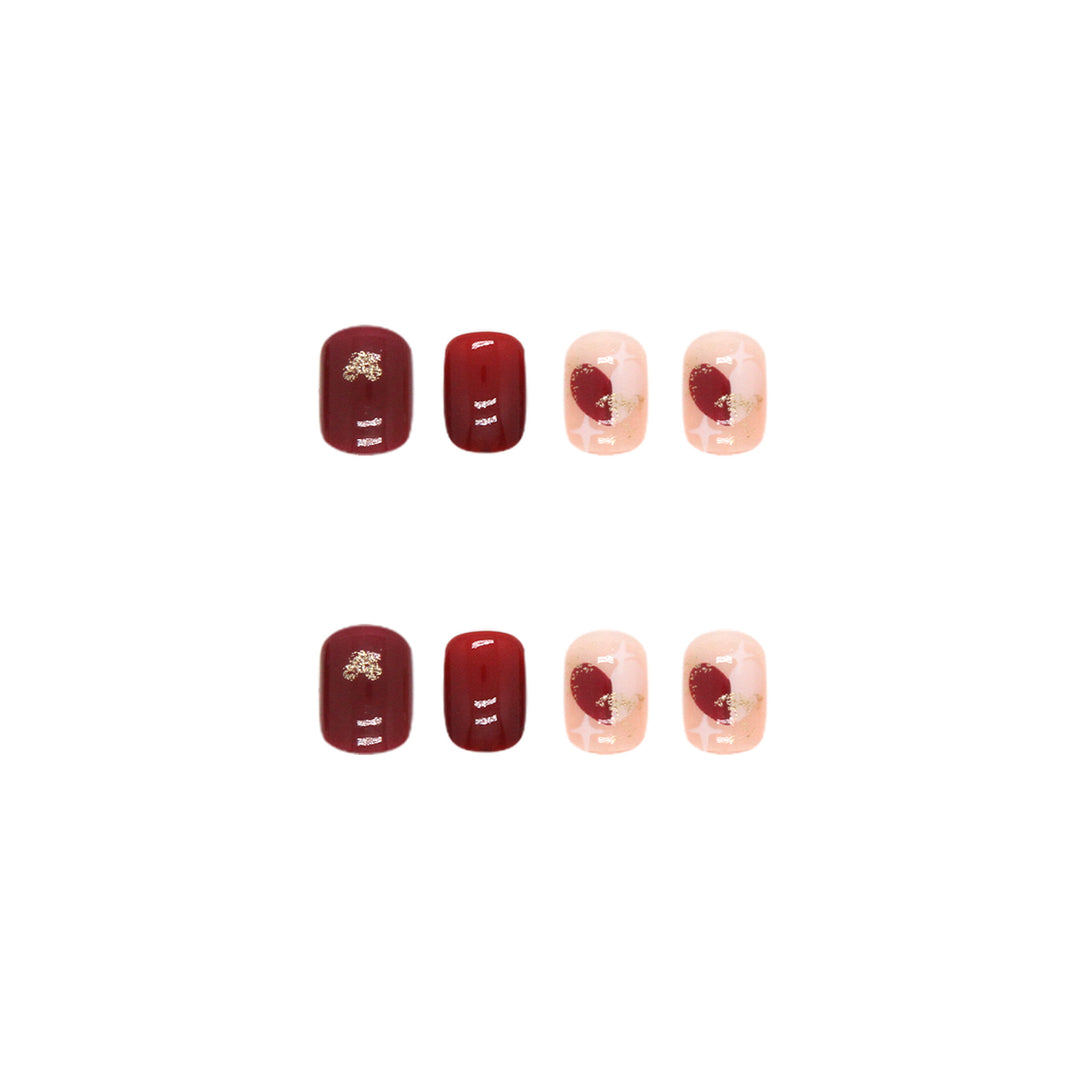 Künstlerisches Design Press-On Nagelset Karnz