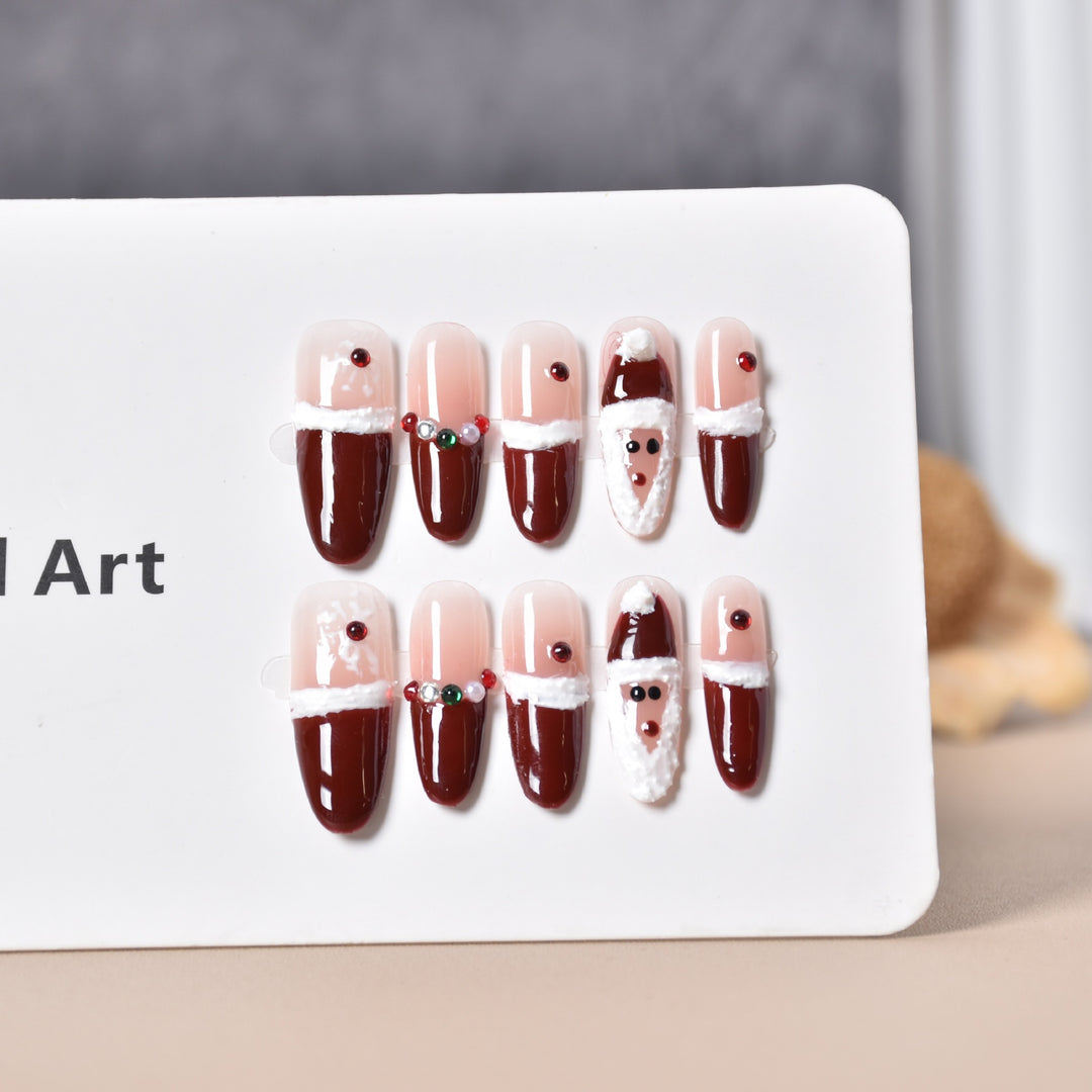 Festliche Charakter-Themen Presse-auf-Nagelkunst Karnz