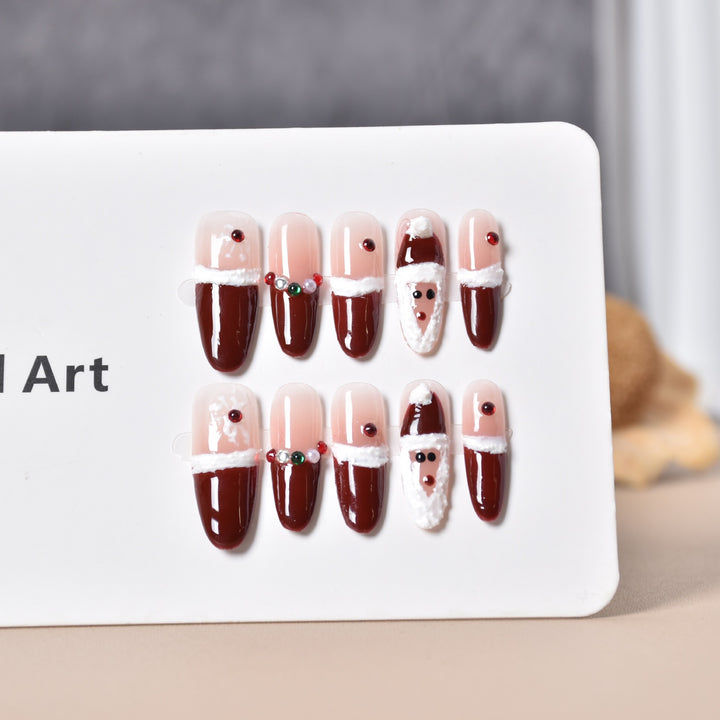 Festliche Charakter-Themen Presse-auf-Nagelkunst Karnz
