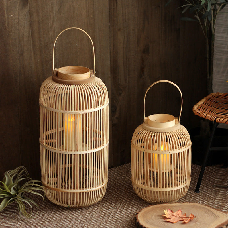 Langanhaltende Rattan-Laterne Karnz