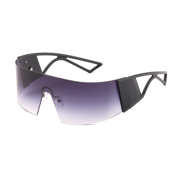 Damen sportliche Sonnenbrille im futuristischen Design Karnz