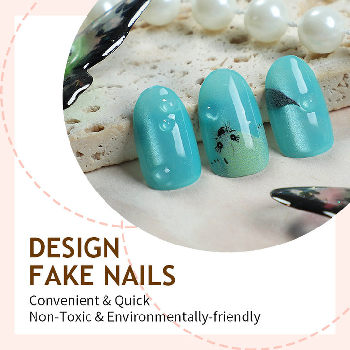 Kunstnagelset mit fantasievollem Tierdesign Karnz
