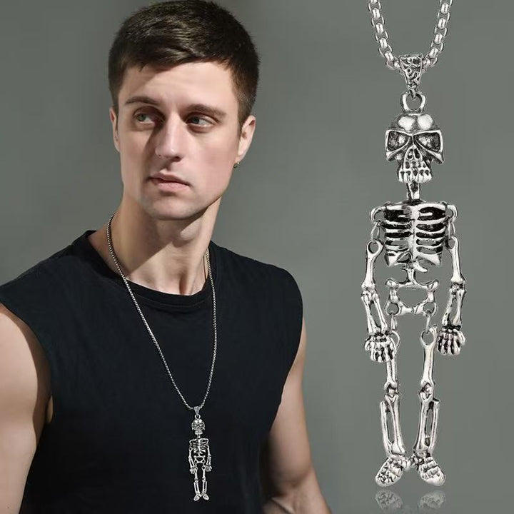 Skeleton Anhänger Halskette Karnz