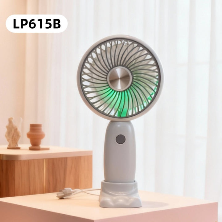 Damen Tragbarer USB Handventilator mit LED-Illumination und ergonomischem Design Karnz