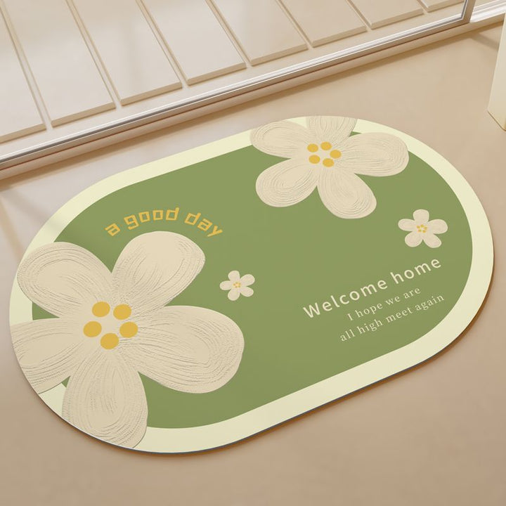 Charmante Blumen Willkommensmatte Karnz