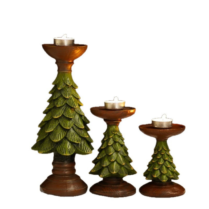 Dekorative Kerzenhalter mit Tannenbaum-Design Karnz