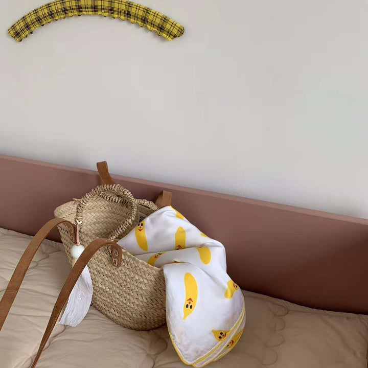 Kuschelige Baby-/Kinderdecke aus weicher Mikrofaser mit fröhlichem Bananen-Print