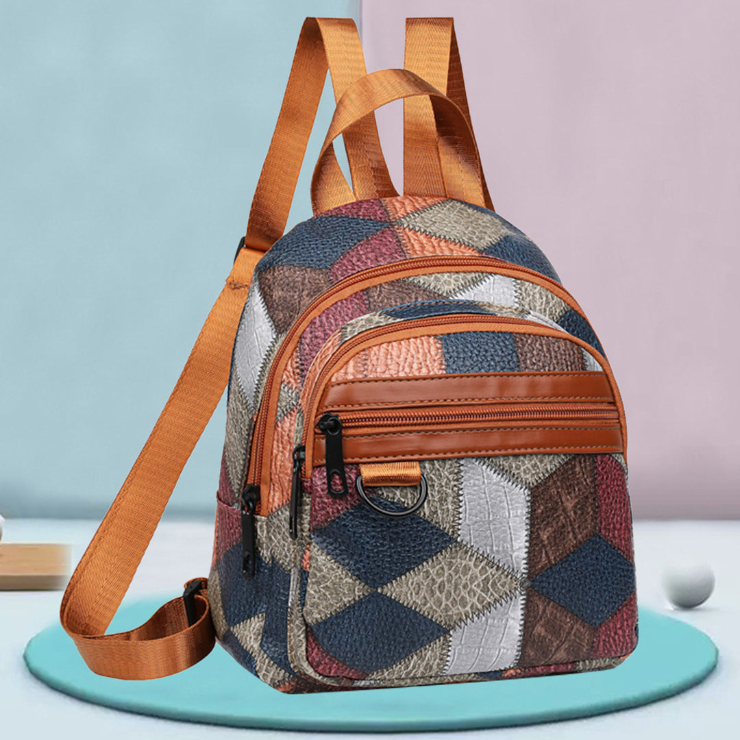 Stylische geometrisch gemusterte Mini-Rucksack für Frauen Karnz