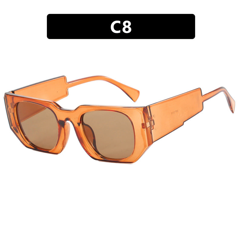 Damen oversized Sonnenbrille mit geometrischem Rahmen und UV-Schutz Karnz