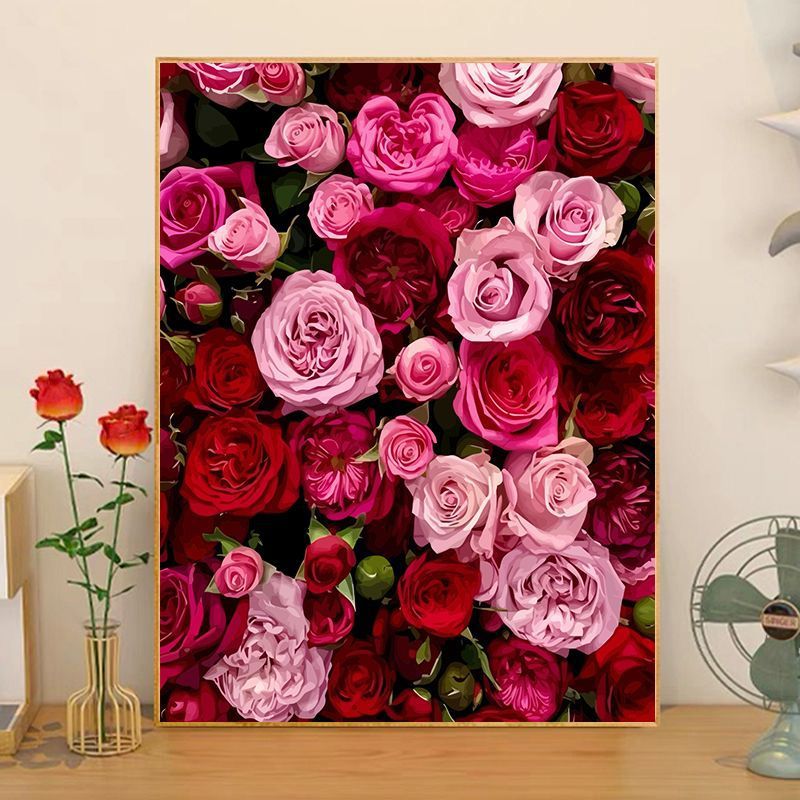 Florale Anordnung Leinwandkunst Karnz