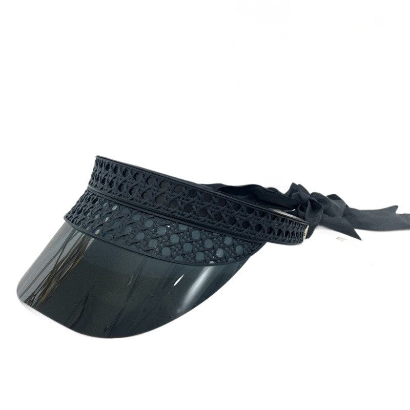 Damen modische Sonnenblende mit dekorativem Band Karnz