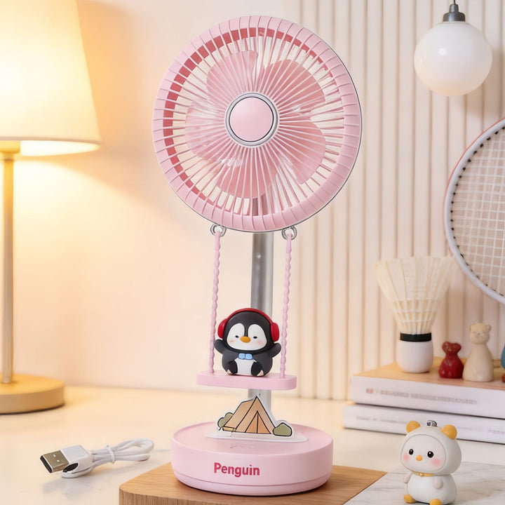 Damen Tischventilator im verspielten Pinguin-Design Karnz