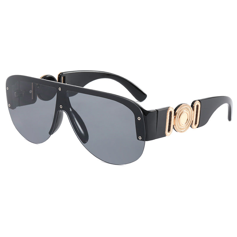 Damen große Sonnenbrille mit luxuriösem Randdesign Karnz