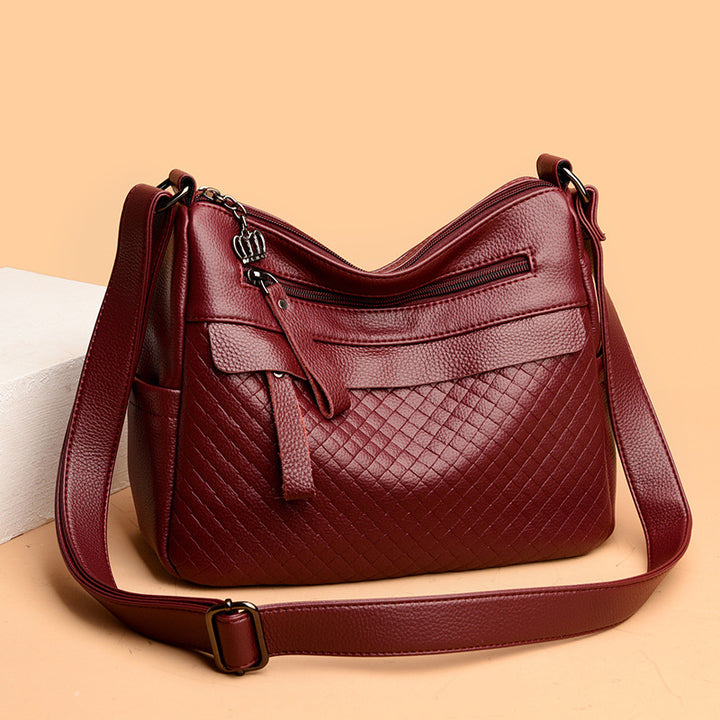 Texturierte gesteppte Schultertasche Karnz