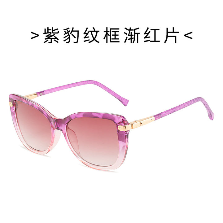 Damen Modische Katzenaugen-Sonnenbrille mit luxuriösem Rahmen Karnz