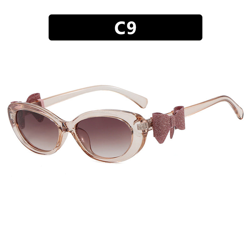 Damen modische Sonnenbrille mit verspieltem Schleifen-Design Karnz