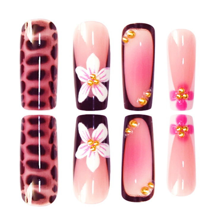 Künstlerische florale Druck-On-Nagelverlängerungen Karnz 1787913978