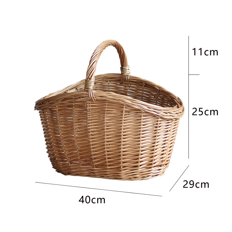 Aufbewahrungskorb aus natürlichem Rattan Karnz