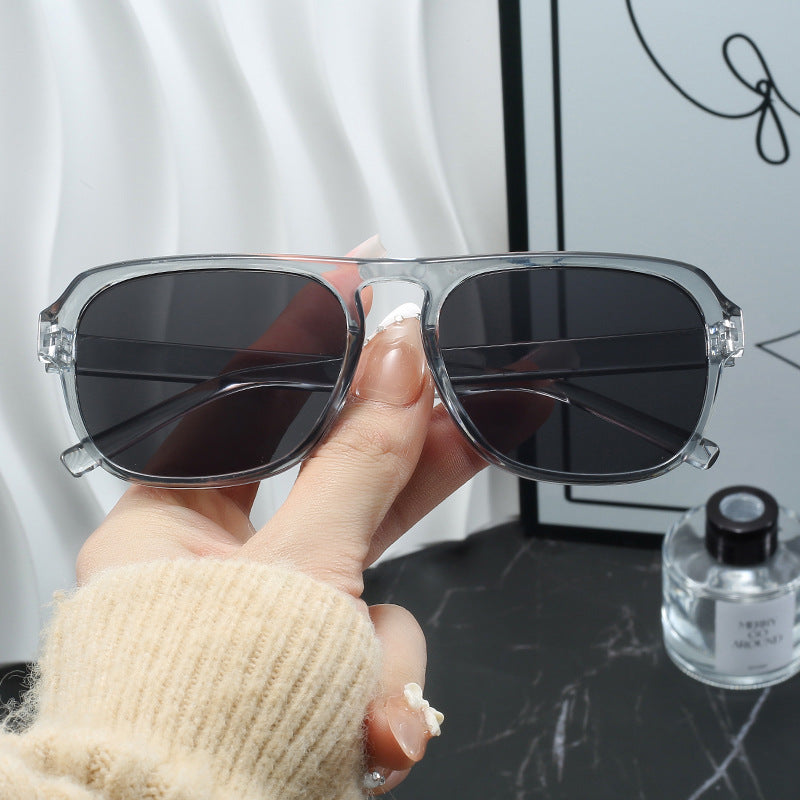 Damen moderne rechteckige Sonnenbrille mit polarisierenden Gläsern Karnz