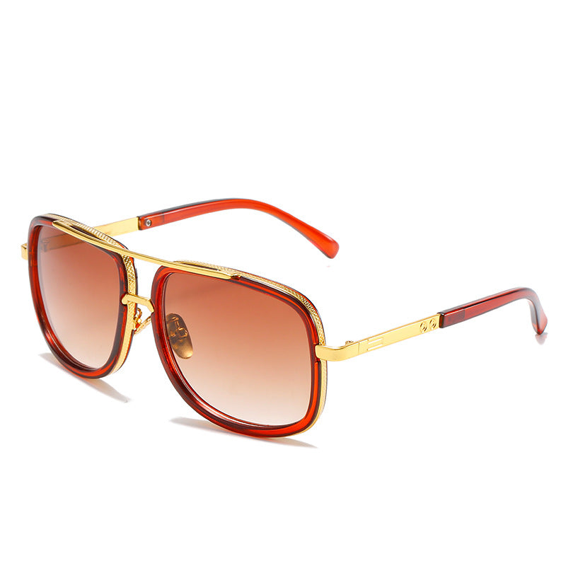 Damen quadratische Sonnenbrille mit luxuriösen Akzenten Karnz