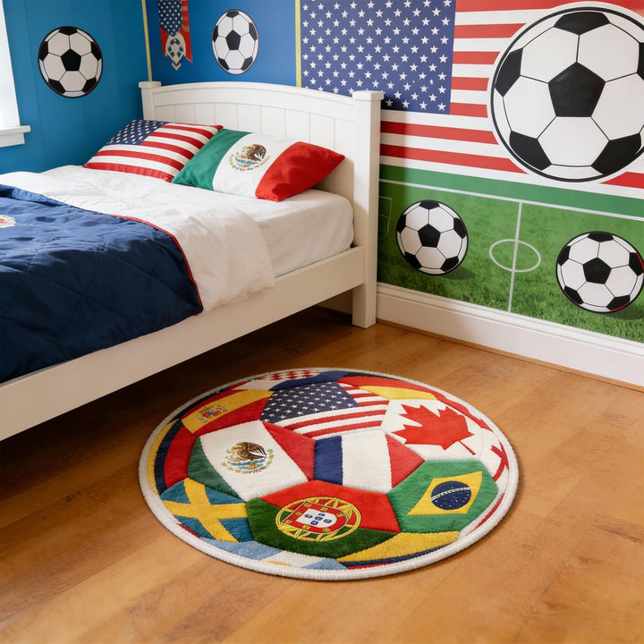 Fußball-Themen-Teppich