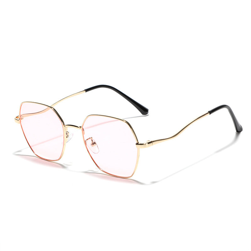 Damen geometrische Sonnenbrille mit hochwertigem Metallrahmen Karnz